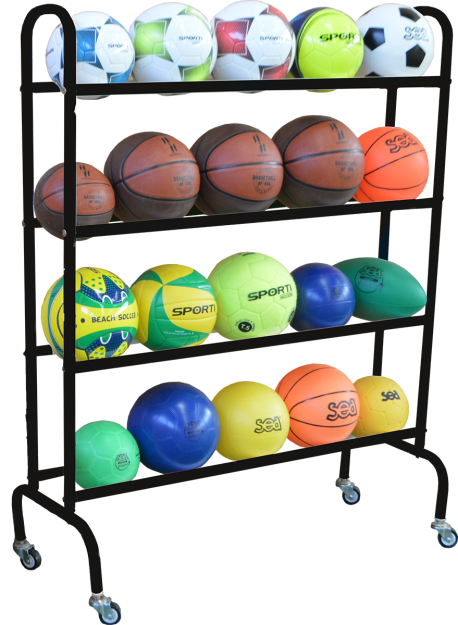 Mobile basketball balloon rack