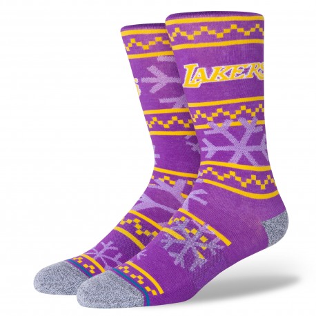NBA LA Lakers FROSTED 2 CREW SOCK