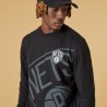 Brooklyn Nets Washed Graphic Black Sweatshirt