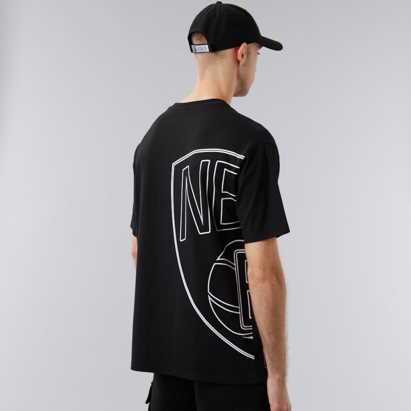 A NEW ERA Brooklyn Nets Blk Camiseta Sin género 