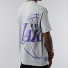 New Era Los Angeles Lakers NBA Side Logo grey T-Shirt