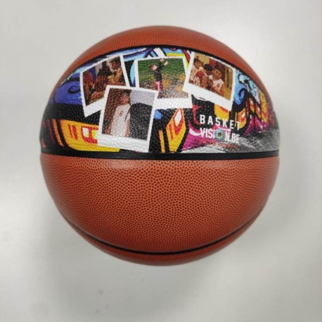 Custom basketball in full color on 1/2 slides