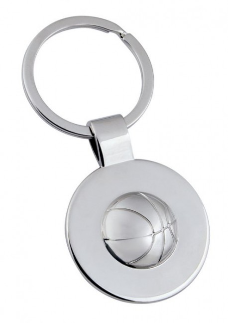 Metal basketball keychain
