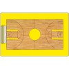 Modèle jaune - terrain parquet