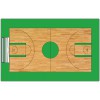 Modèle vert - terrain parquet