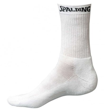 Lot de 3 paires de chaussettes mid cut Spalding blanc