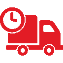 delivery-truck-with-circular-clock-rouge